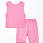 Pink Biker Short Set