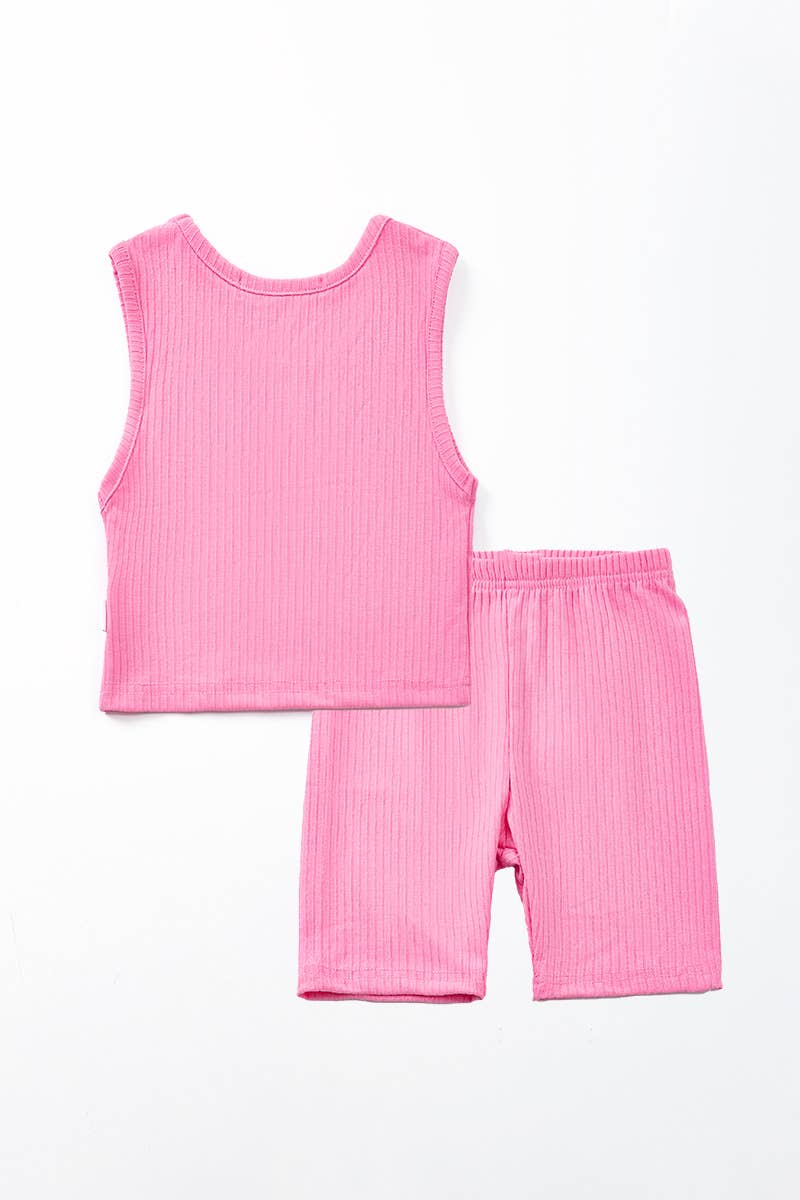 Pink Biker Short Set