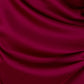 Cranberry Satin Midi Skirt
