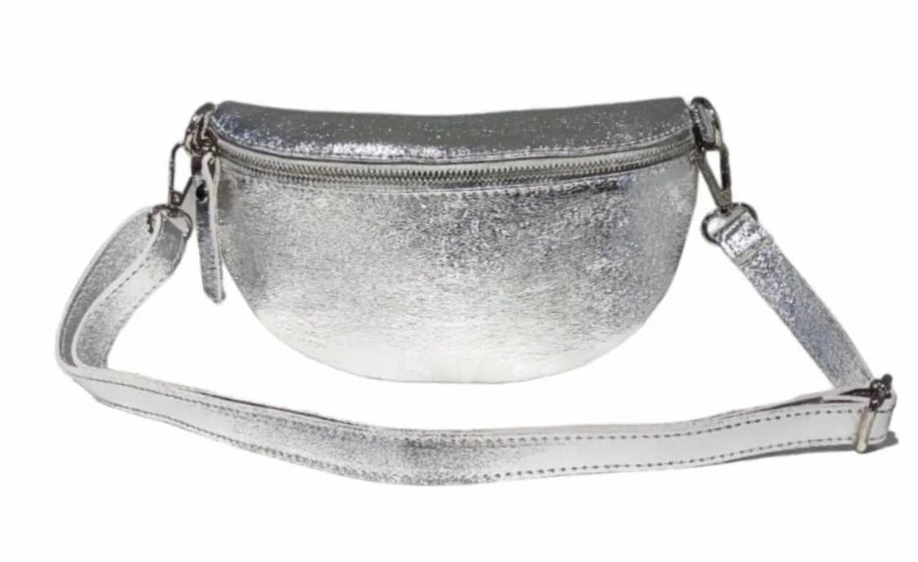 Metallic Cross Body Belt Bag