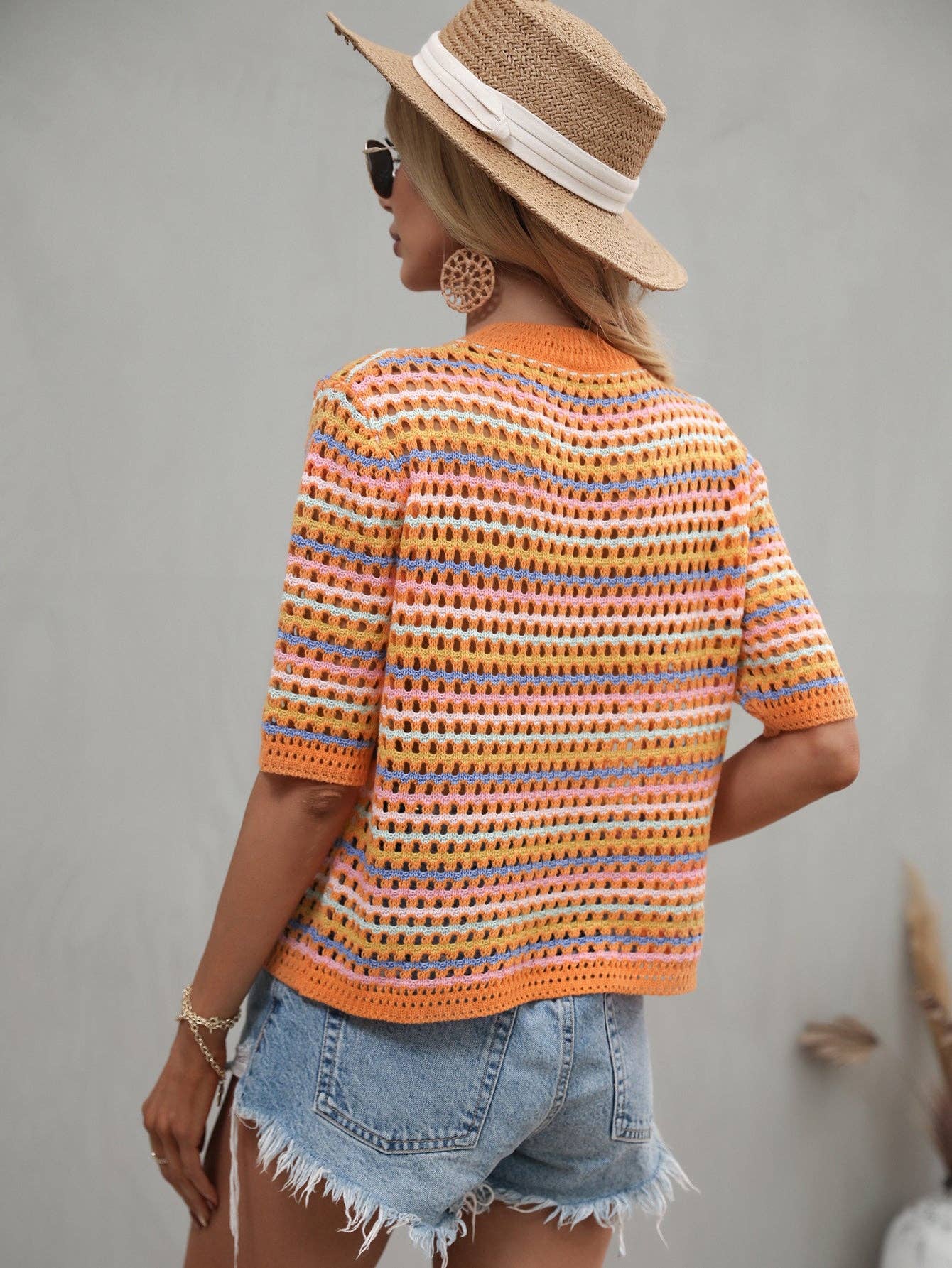 Rainbow Knit Top