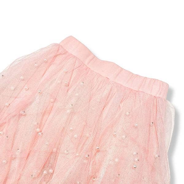 Pearl Accents Mesh Skeggings