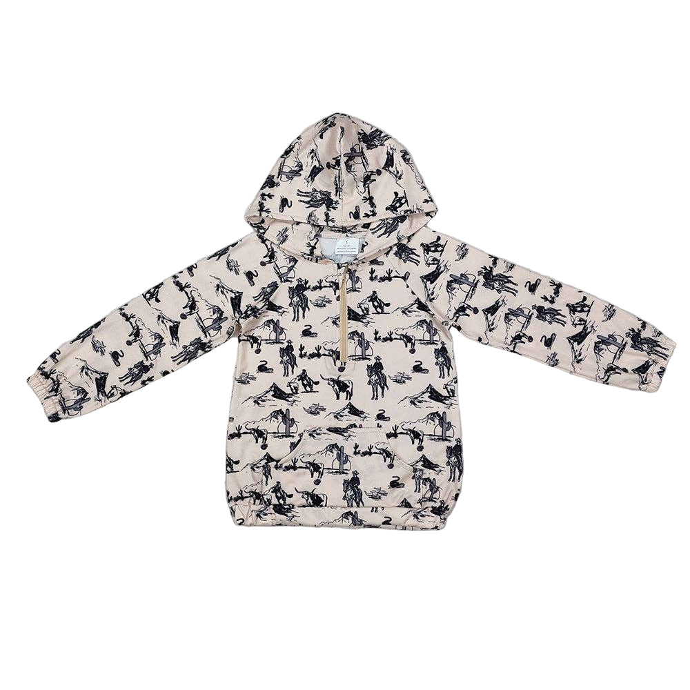 Cowboy Rodeo Hooded Long Sleeve