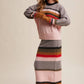 Striped Fuzzy Knit Sweater & Skirt Set