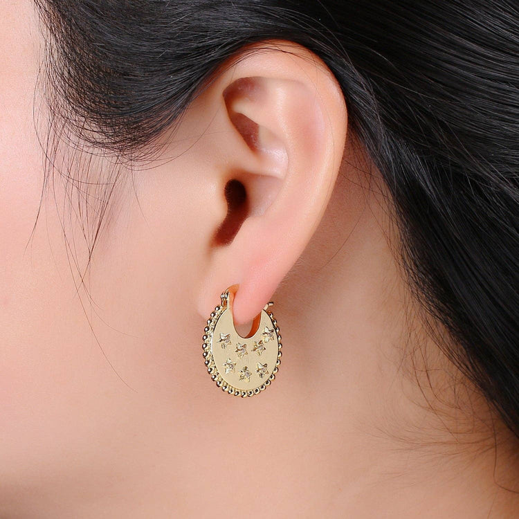 Big Statement Gold Earrings