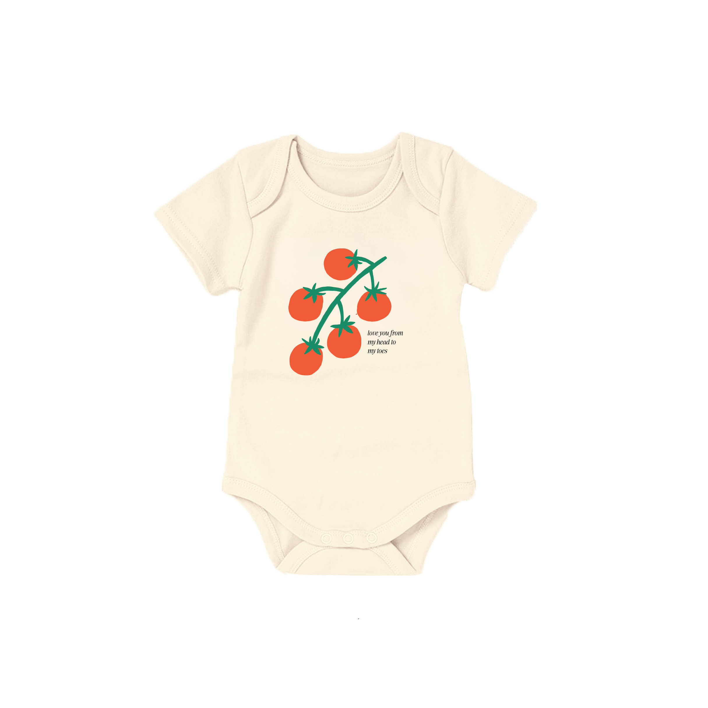 Tomato Organic Cotton Baby Onesie | foodie, baby clothing