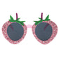 Handmade Strawberry Rhinestone Sunglasses