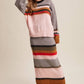 Striped Fuzzy Knit Sweater & Skirt Set