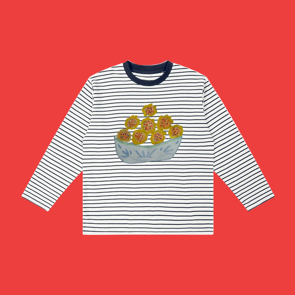 Clara Says Nana’s Cookies Kid's Striped Long Sleeve T-Shirt