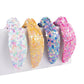 Sequin Knot Headband Blue