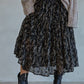 Floral Lace Flare Midi Skirt