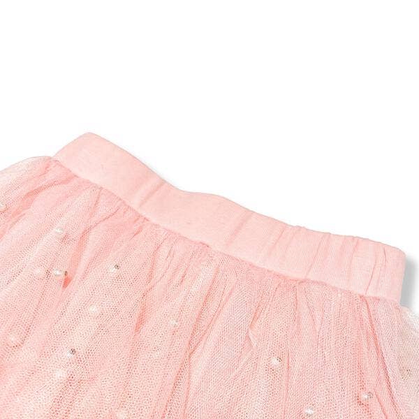 Pearl Accents Mesh Skeggings