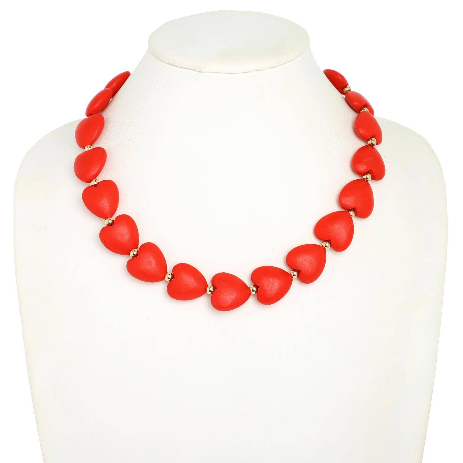 Valentine's Day Heart Shaped Beaded Necklace