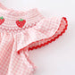 Baby Girls Strawberry Embroidered Plaid Smocked Dress