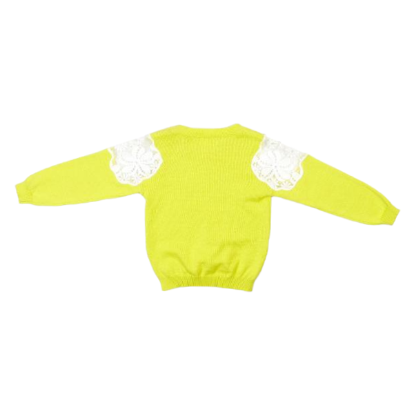 Neon Lace & Pearl Sweater