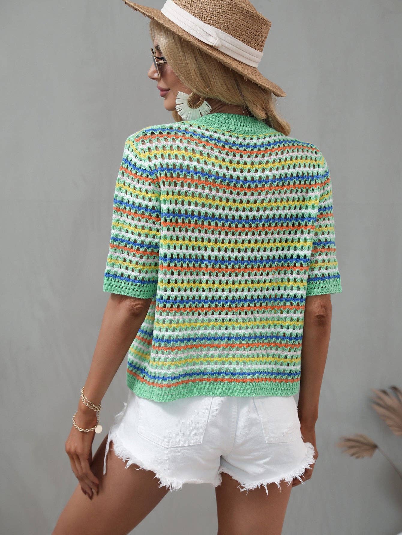 Rainbow Knit Top