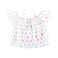 T  Dot Chiffon Pleat Blouse
