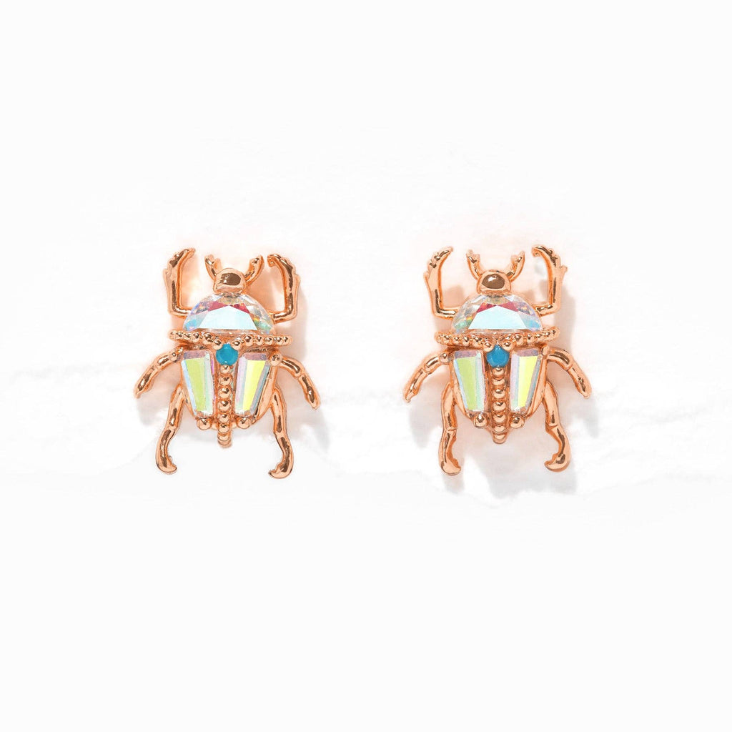 Beetlejuice Studs: Rose Gold