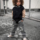 Black & Tan Hooded Varsity Bomber