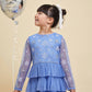 Eira Ice Blue Snowflake Embroidered Dress