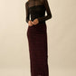 Cranberry Leopard Mesh Straight Maxi Skirt
