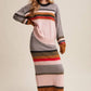 Striped Fuzzy Knit Sweater & Skirt Set
