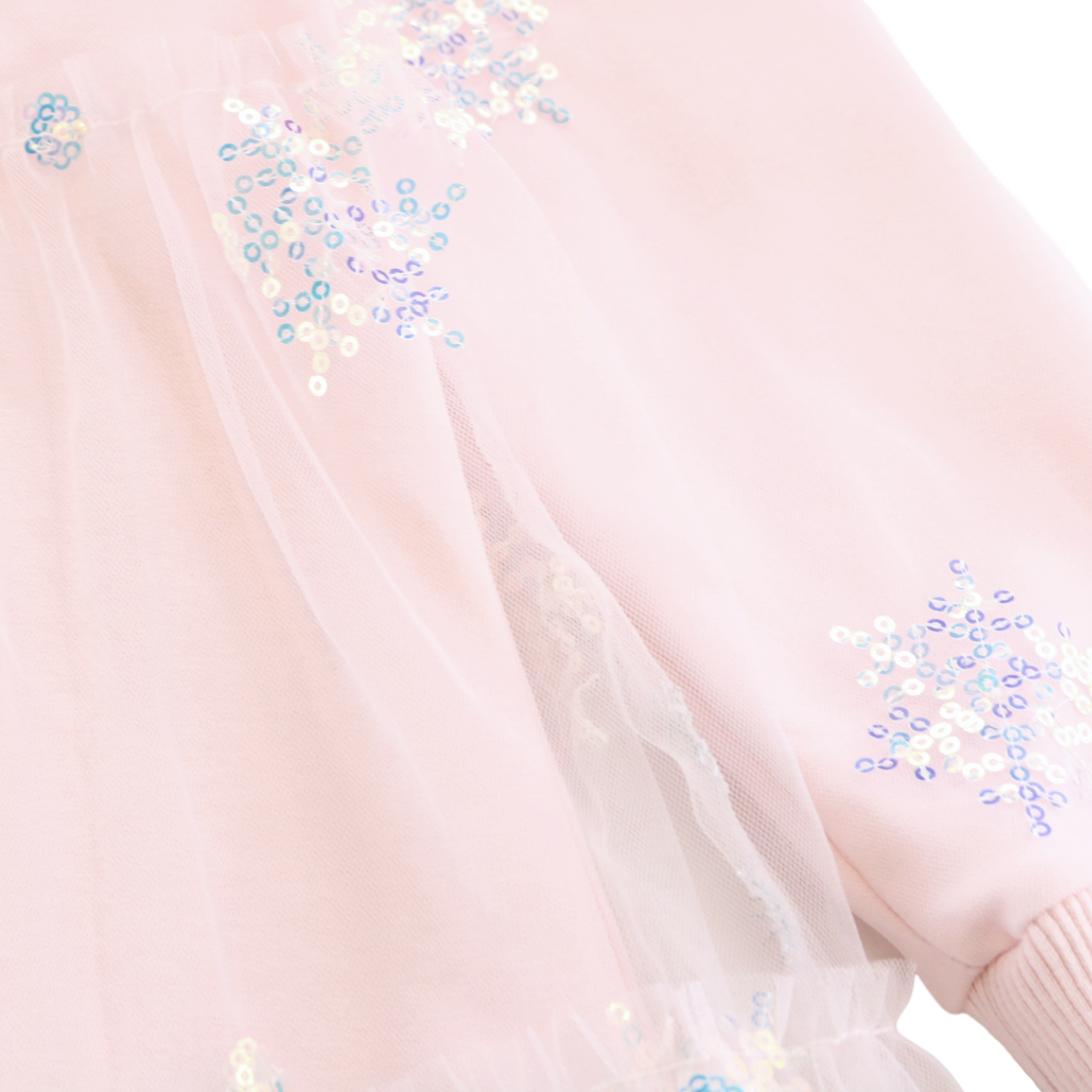 Snowflake Sequin Mesh Layer Dress