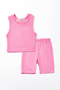 Pink Biker Short Set