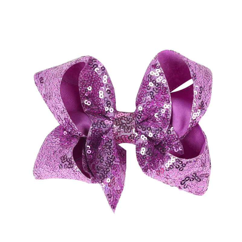Glam Sequin Bow Hair Clip for Girls – Sparkle & Shine Bow