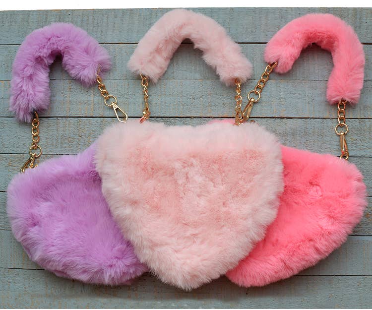 Furry Heart Purse