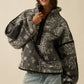 Bandana Sherpa Fleece Half-Zip Pullover Jacket