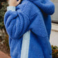 Blue Two-Toned Sherpa Fleece Wholesale Pullover