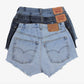 High-Rise Upcycled Denim Cutoff Shorts
