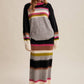 Striped Fuzzy Knit Sweater & Skirt Set