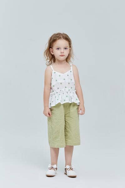 Polka Dot Top Green
