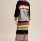 Striped Fuzzy Knit Sweater & Skirt Set