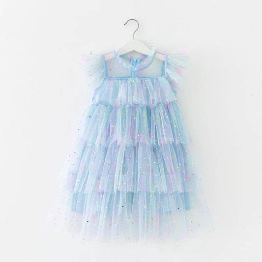 Girl's Rainbow Star Dress