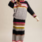 Striped Fuzzy Knit Sweater & Skirt Set