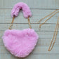 Furry Heart Purse