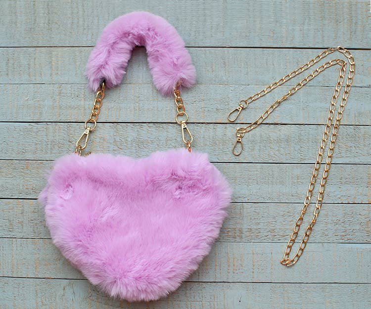 Furry Heart Purse