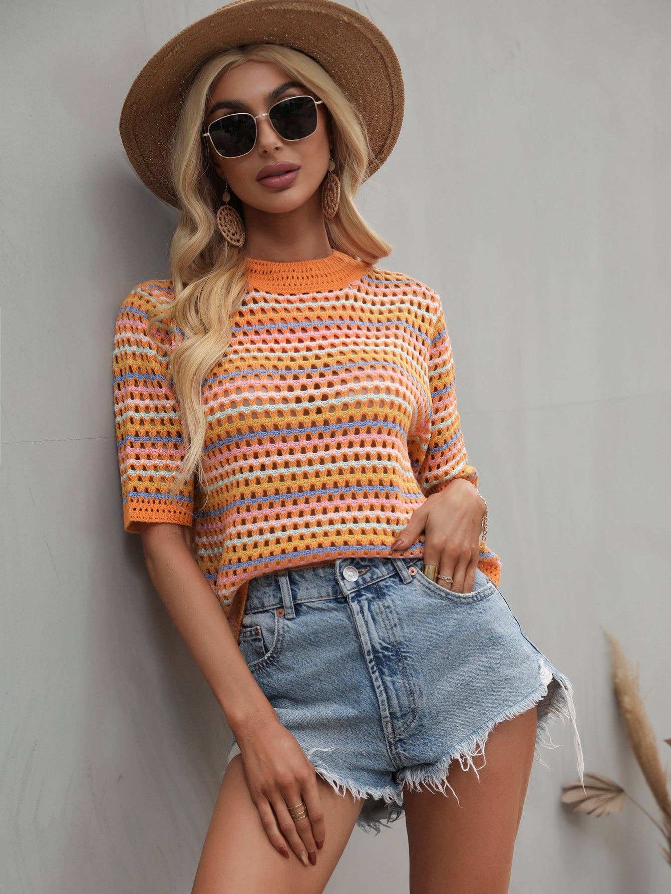 Rainbow Knit Top