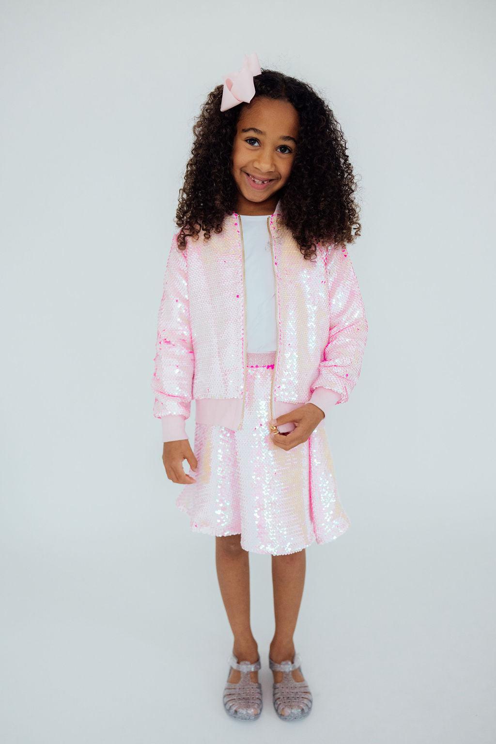 Diva Pink Flip Sequin Twirl Skort