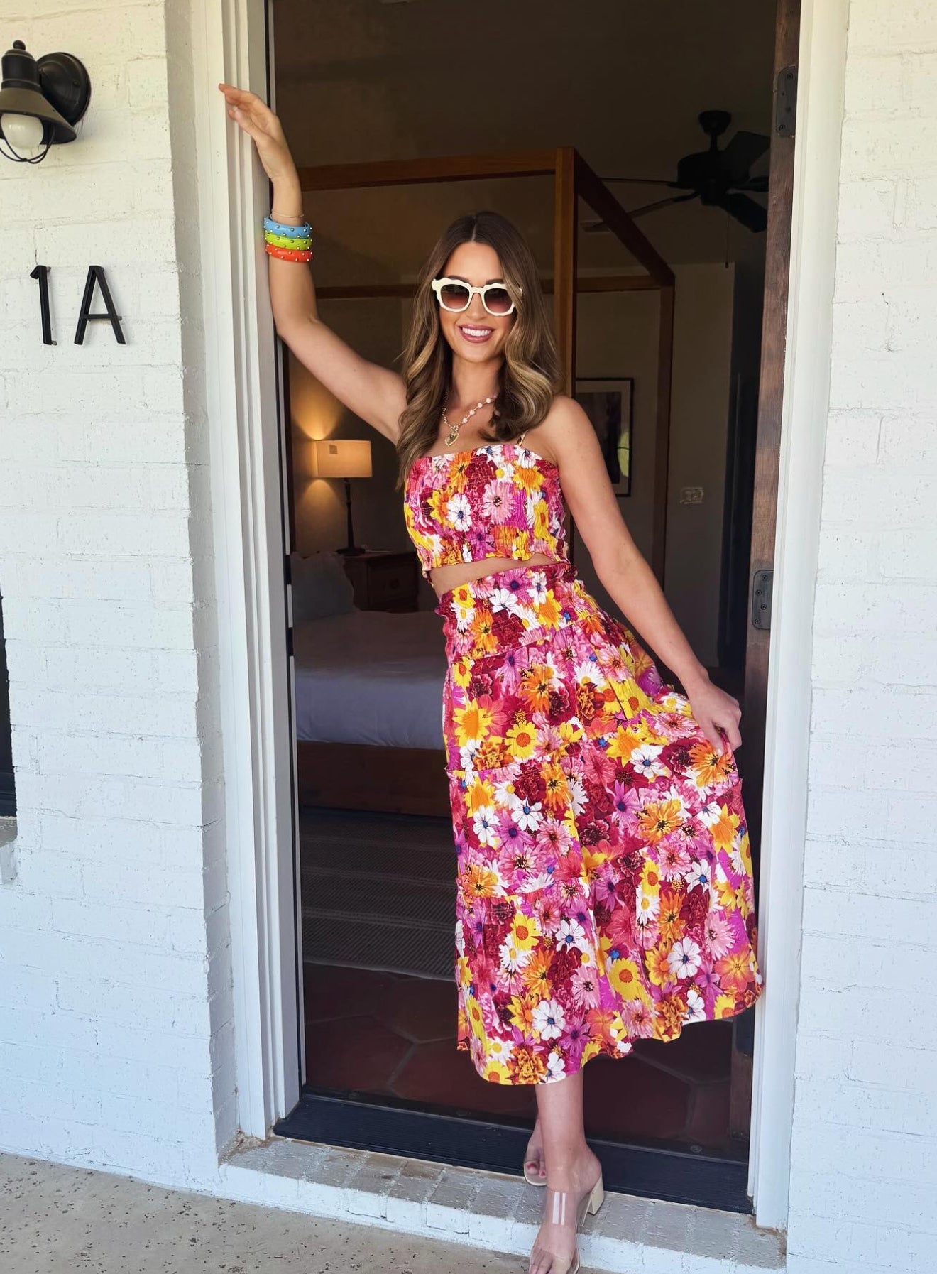 Tamra Smocked Two-Piece Set - Sunshine