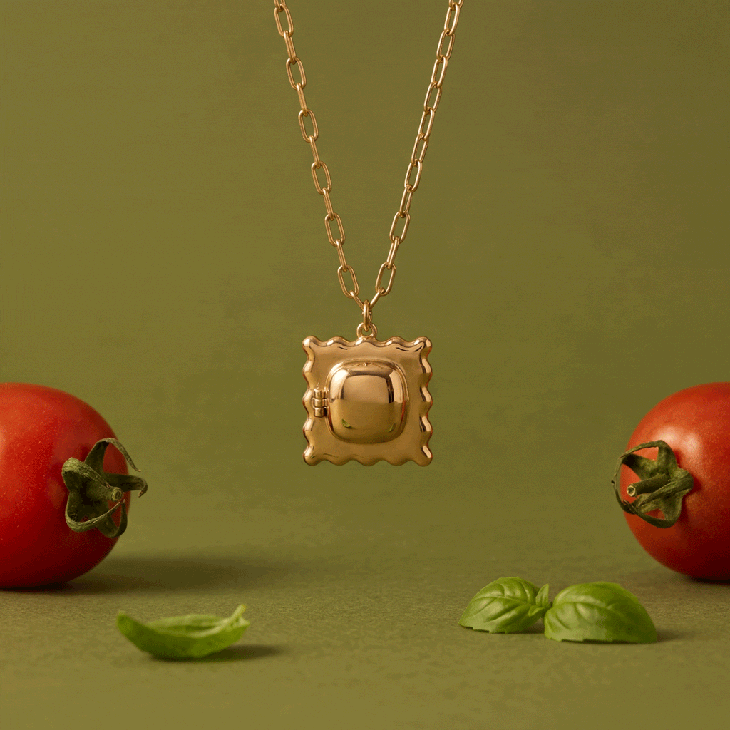 Alex + Ani - Pasta Girl 'Anything Is Pastable' Ravioli Locket Pendant