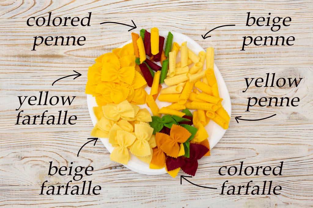 Pasta set plush toy Pretend play food