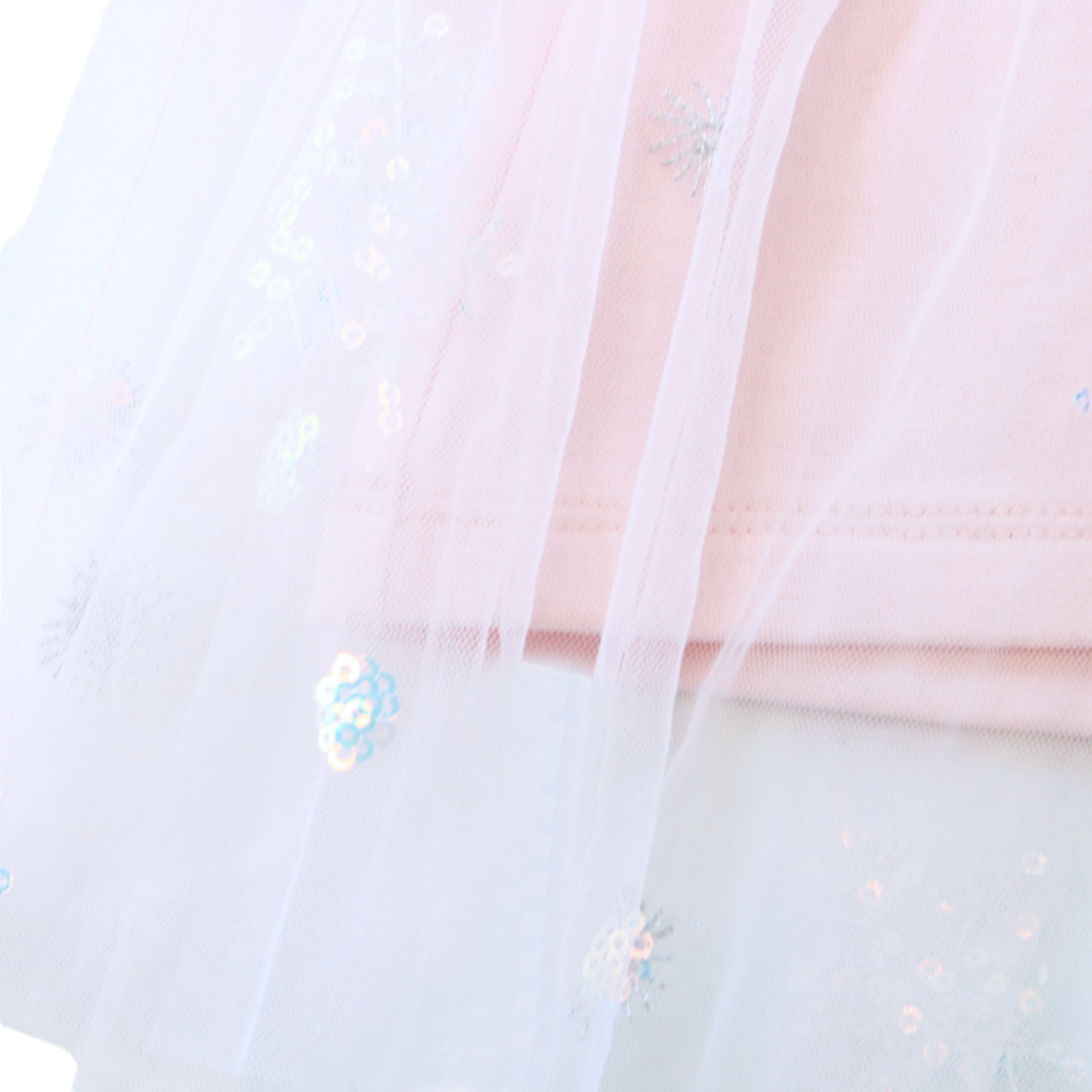 Snowflake Sequin Mesh Layer Dress