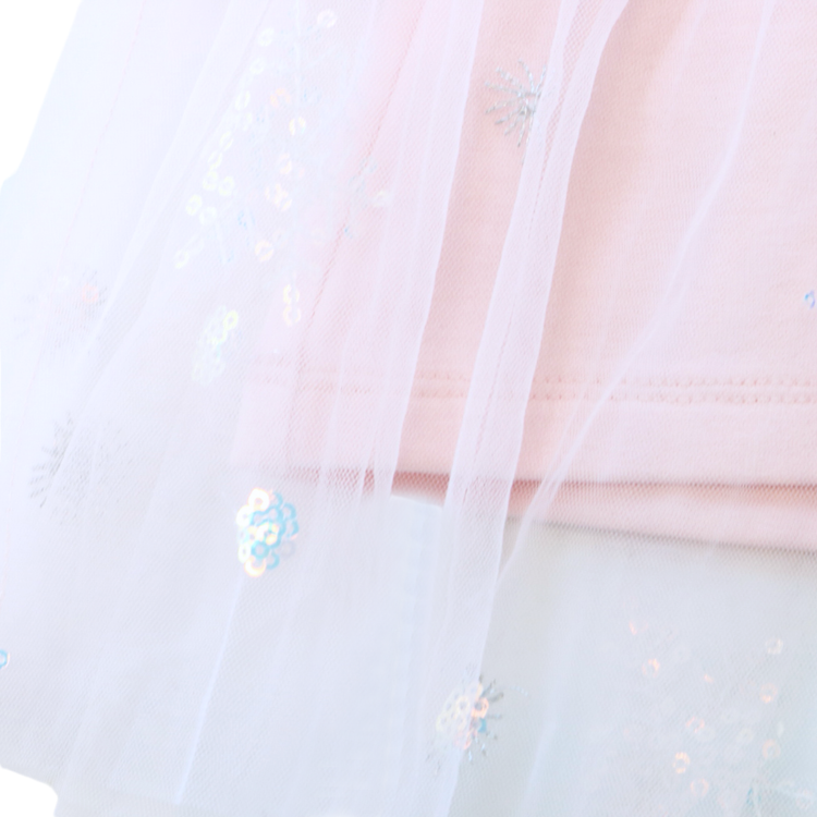 Snowflake Sequin Mesh Layer Dress
