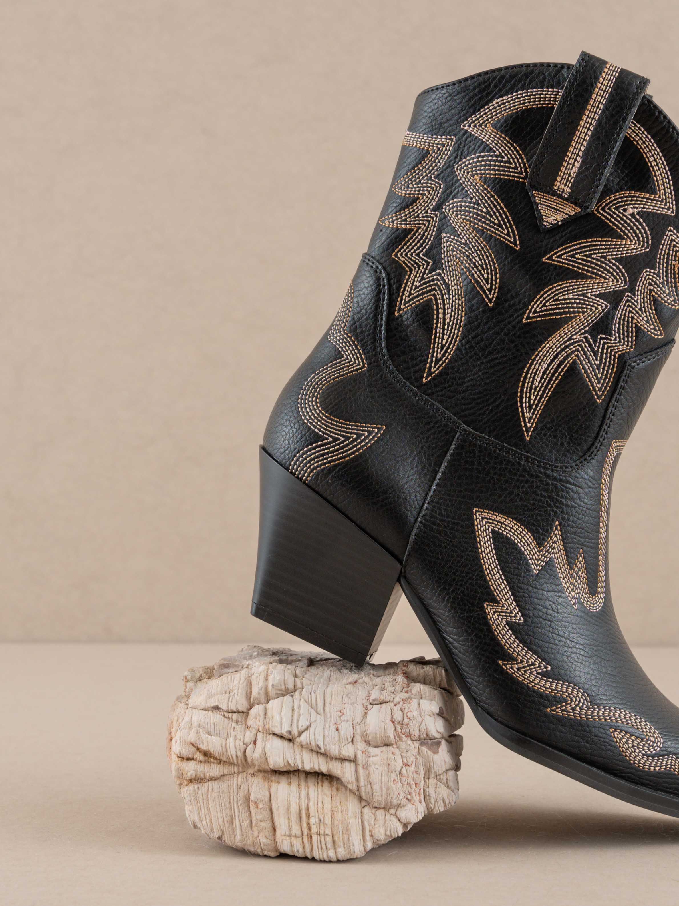 The Nantes Black Cowboy Boot