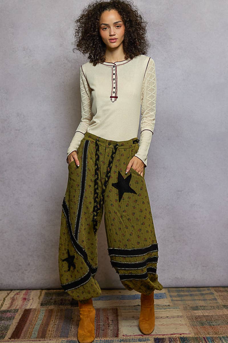 Round neck solid cut and sew knit mix knit top