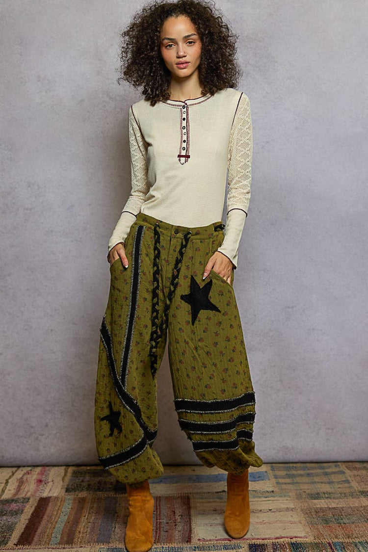 Round neck solid cut and sew knit mix knit top